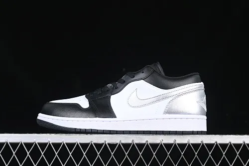 All categories Air Jordan Jordan series basketball shoes Air Jordan 1 Low Air Jordan 1 Low AJ1 Joe 1 black and white silver low-top cultural basketball shoes 553558-131